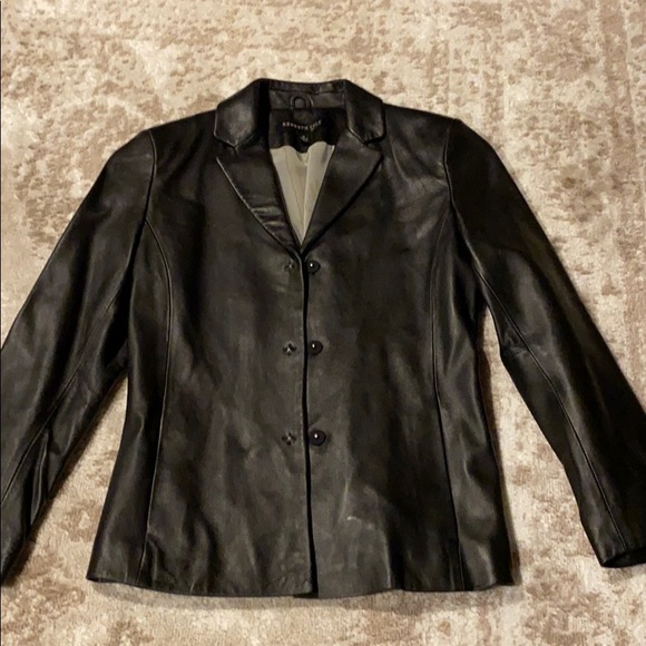 100% Real Leather Blazer - Picture 1 of 2